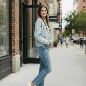 Altar’d State Cherry Cardigan Sweater